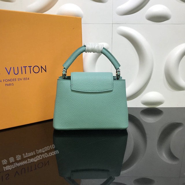 路易威登2021專櫃新款手提女包 lv粒面牛皮手提單肩斜挎女包 M55985 M55987 M56071 M56754 M56755 M56845 Capucines迷你手袋  ydh4495